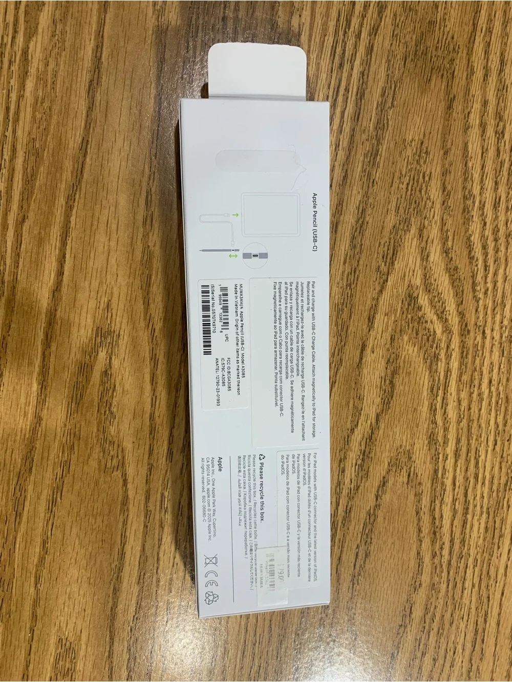 Apple Pencil (USB-C) model A3085